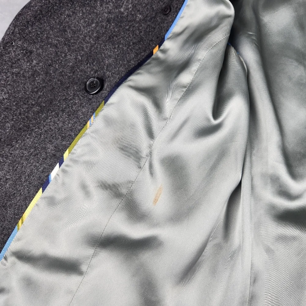 J. Crew Womens Jacket Pea Coat Grey Wool Blend Size M Medium - Picture 9 of 11